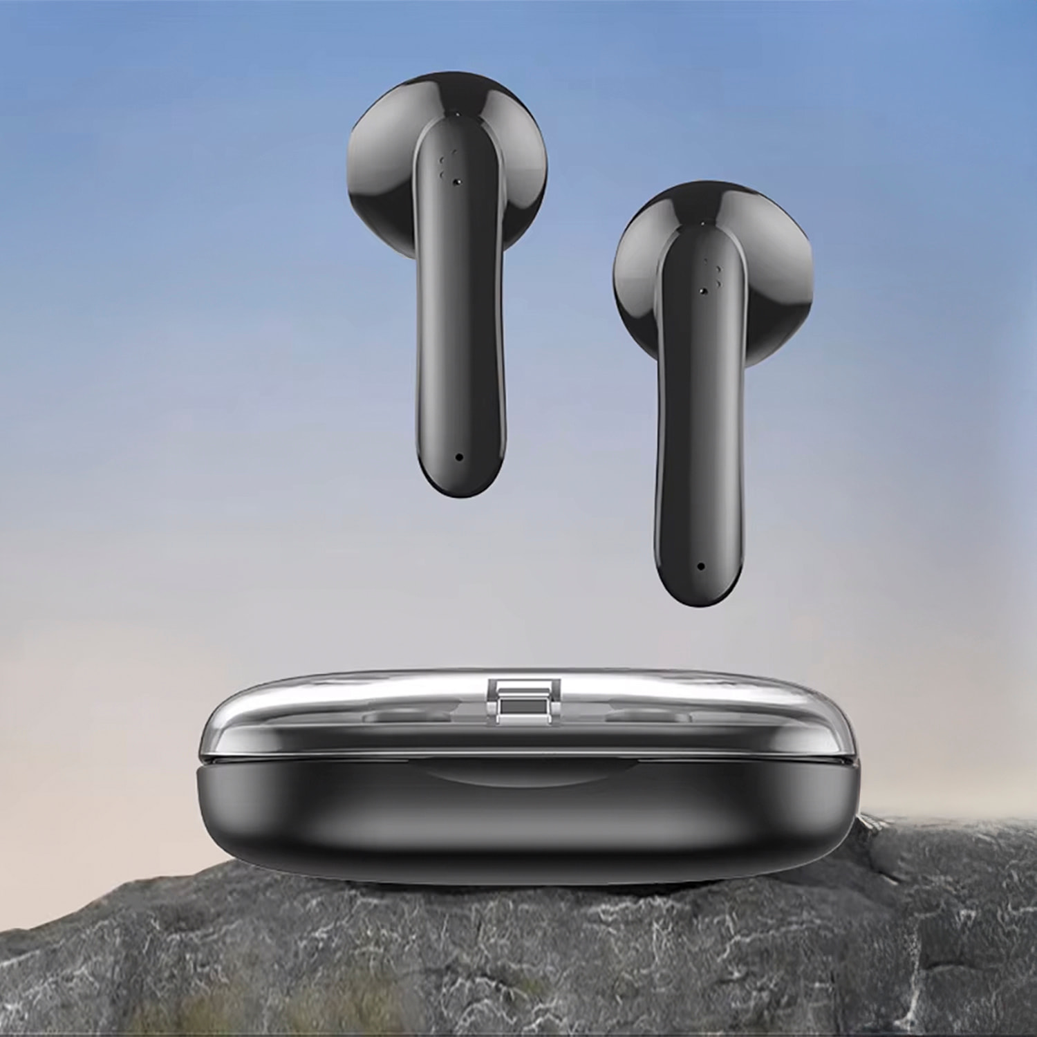 Cuffie TWS S5 Bluetooth. Controllo touch. Base di ricarica 300mAh + 30mAh.