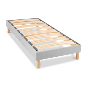 Sommier Capitole technologie Tri-Lattes, Bois Épicéa, H30 cm, Lattes Actives, Montage Facile, Aération Optimale