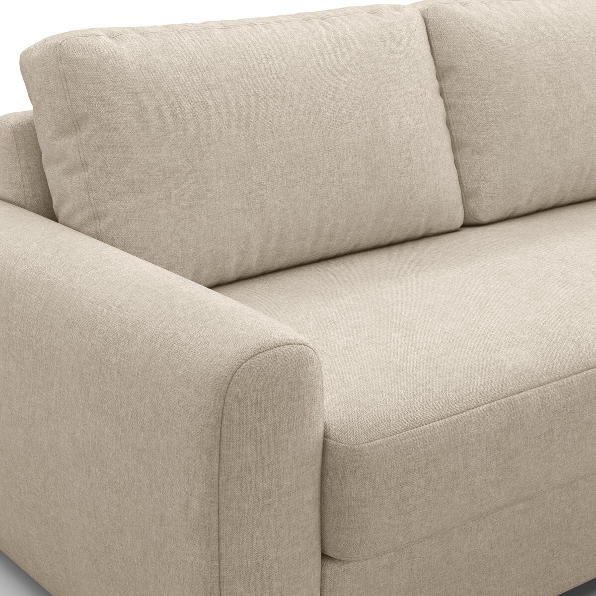 Canapé droit convertible 3 places en tissu chenille - ouverture express - SALVIA