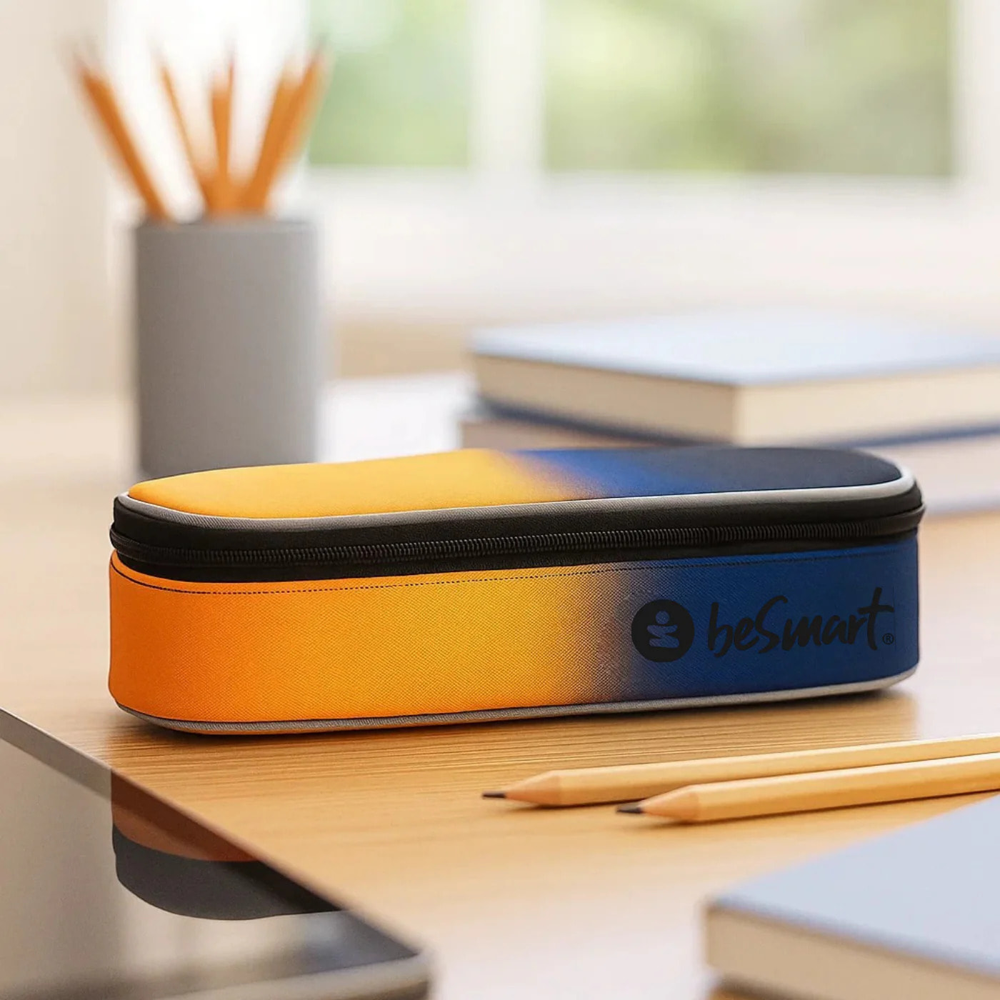 beSmart - ASTUCCIO OVALE VANISH BLU-GIALLO