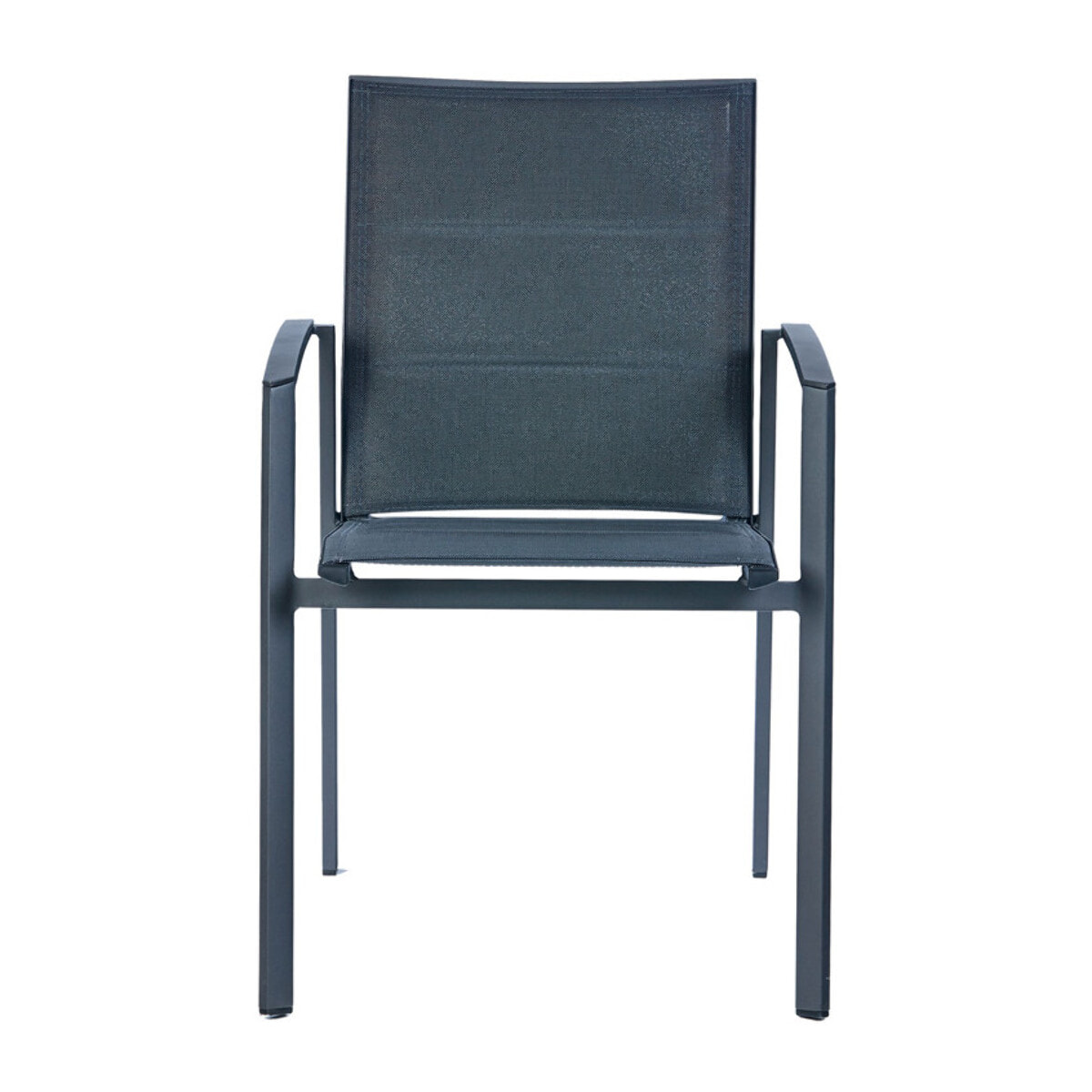 Ensemble table et chaises de jardin  - Chêne doré et Nuit Anthracite - JULINEA