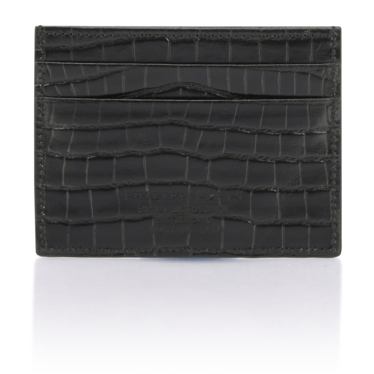 PHILIPP PLEIN Leather Card Holder Cocco