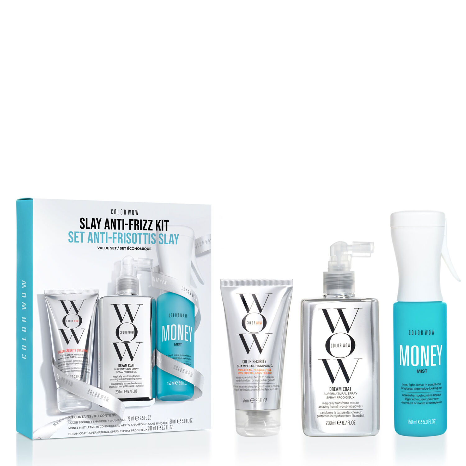 Slay Anti-Frizz - Coffret Anti Frisottis Shampoing 75ml + 2 Produits