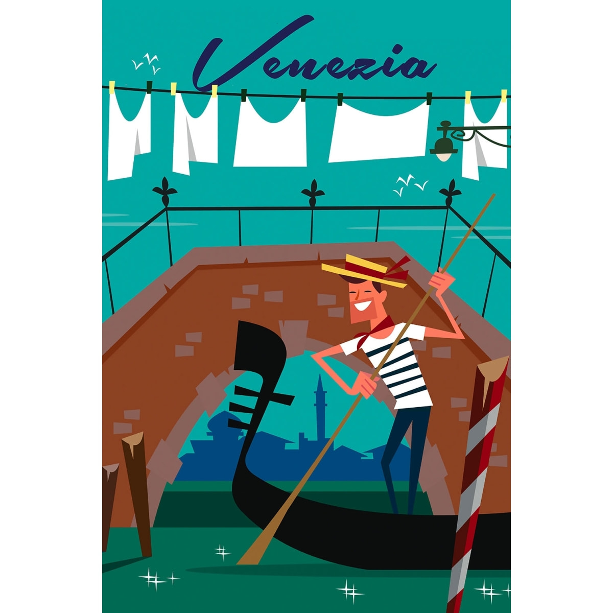 Tableau gondole à venise Tableau alu Dibond