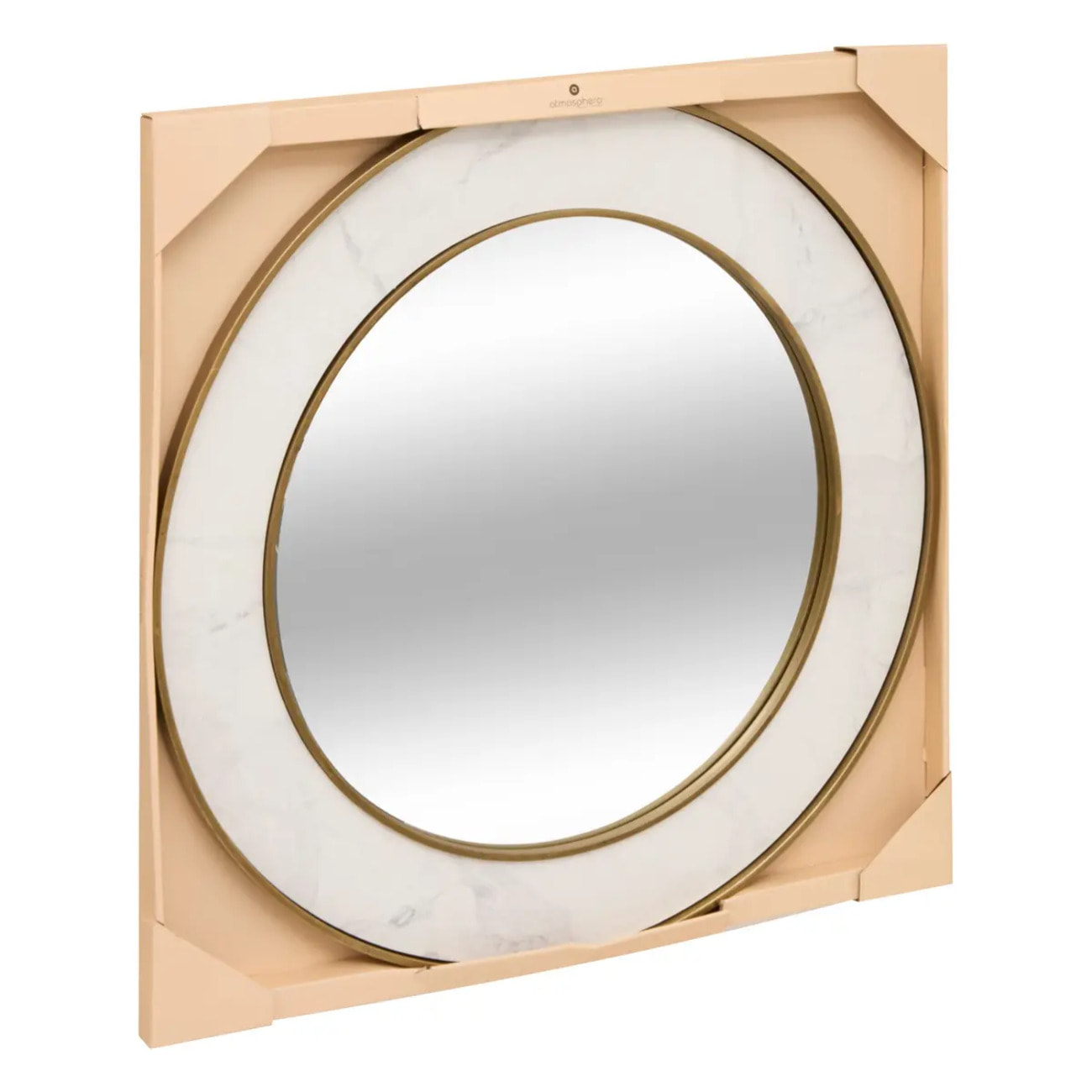 Miroir "Alisha" blanc D74cm