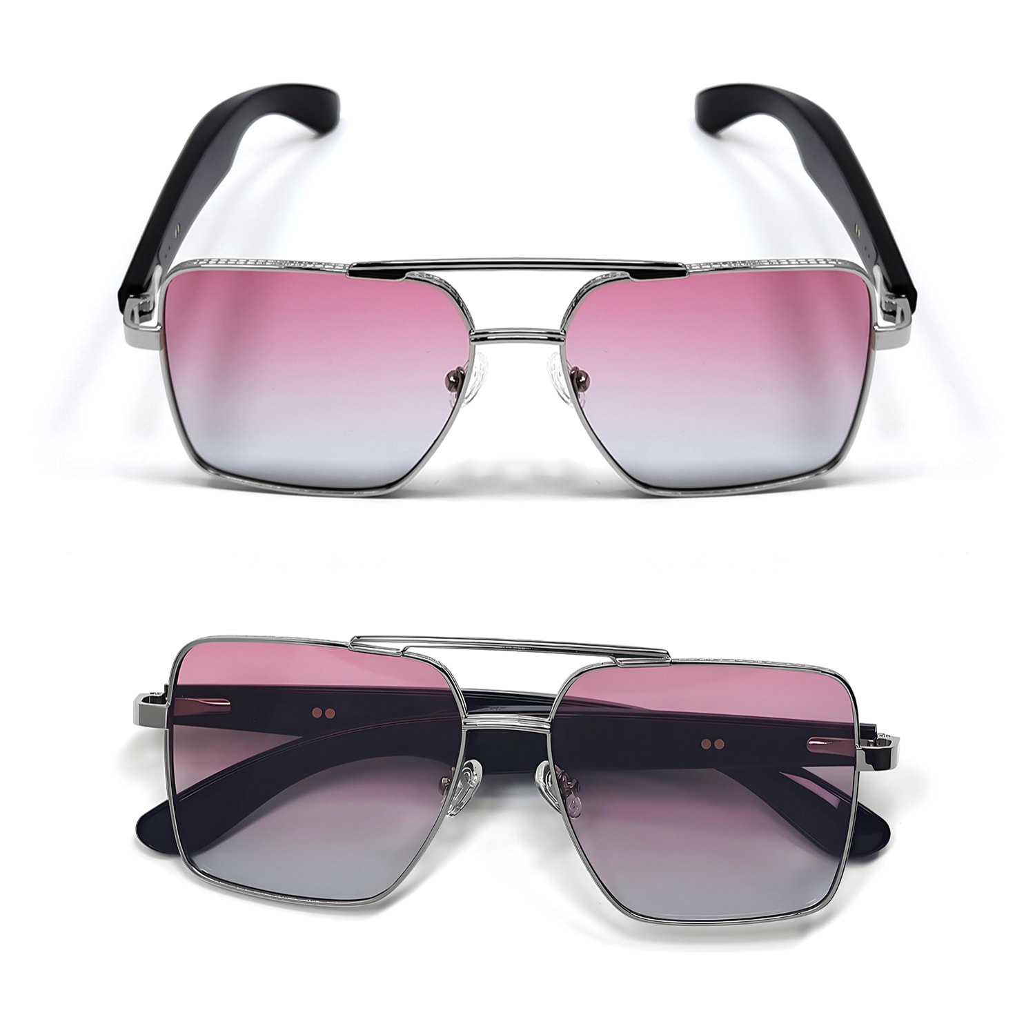 Gafas AI GT-30 con llamadas bluetooth, control remoto de cámara, reproducción de música y asistente de voz.