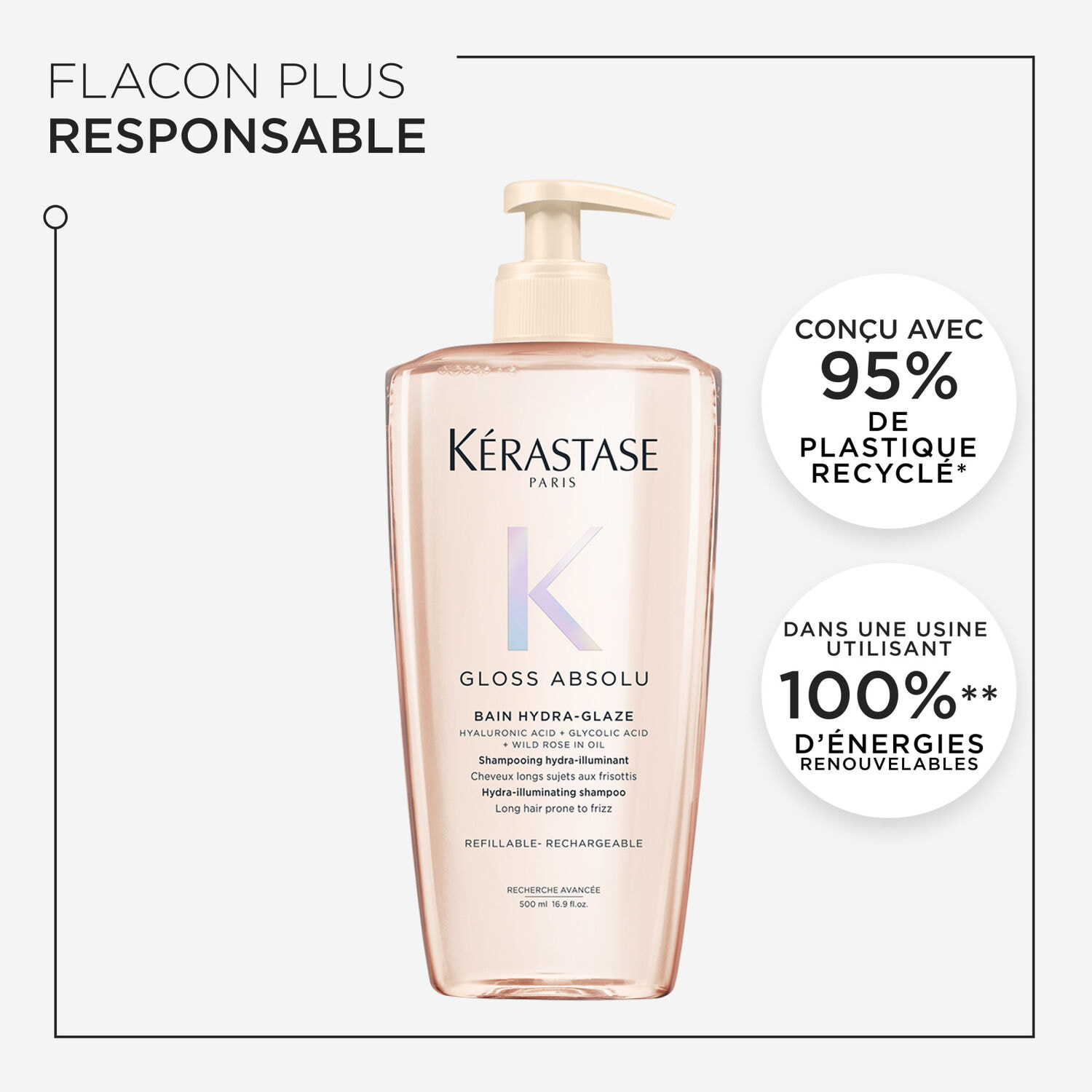 Gloss Absolu - Bain Hydra-Glaze pour Cheveux Longs Sujets aux Frisottis