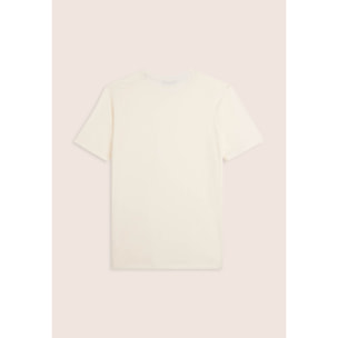 T-shirt regular con spalle raglan e doppia stampa lucida