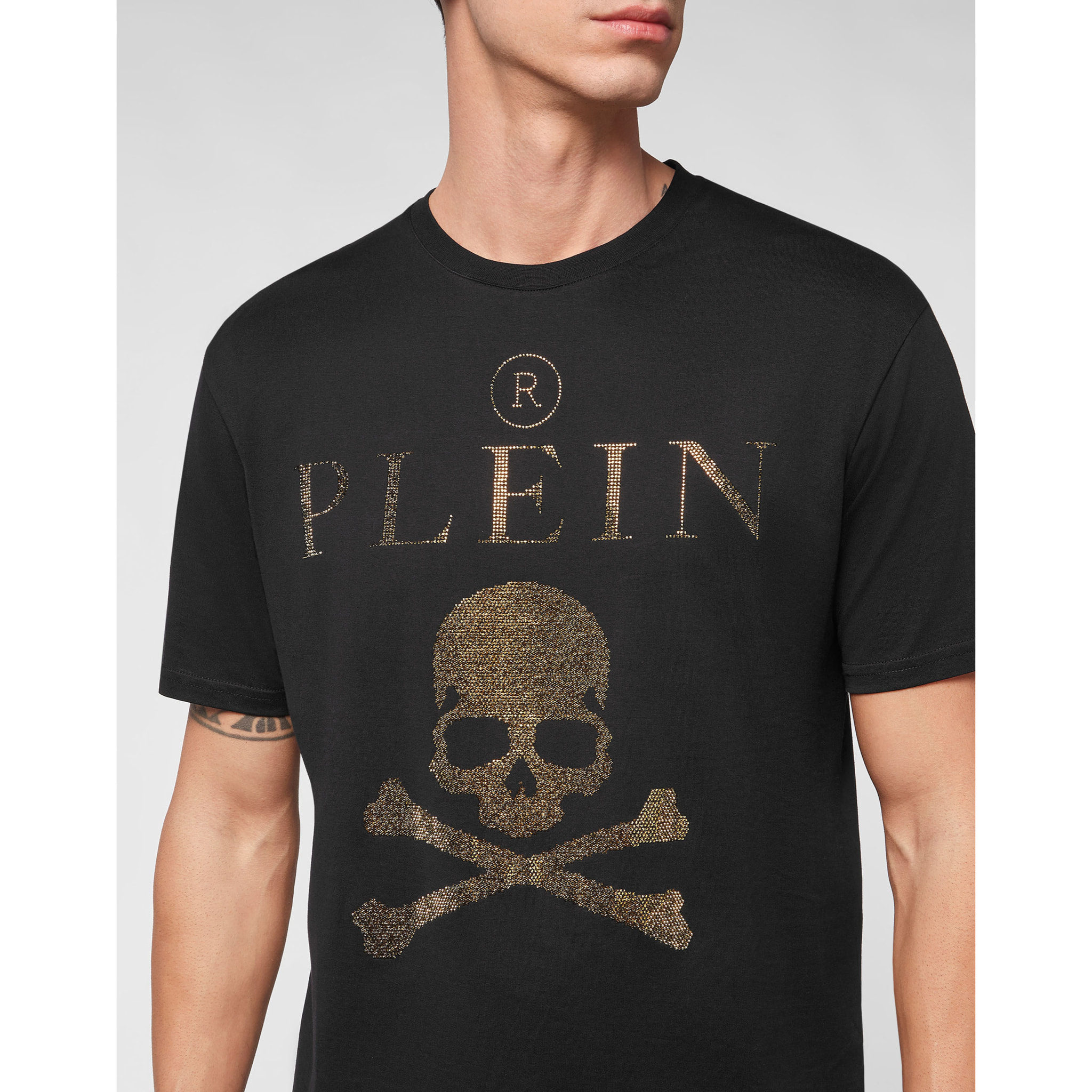 PHILIPP PLEIN T-Shirt Round Neck SKULL