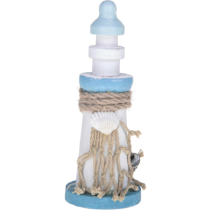 Faro. Altezza 13 Cm - Pezzi 6 - 5X13X5cm - Colore: Blu - Bianchi Dino - Marina, Decori Tema Marino