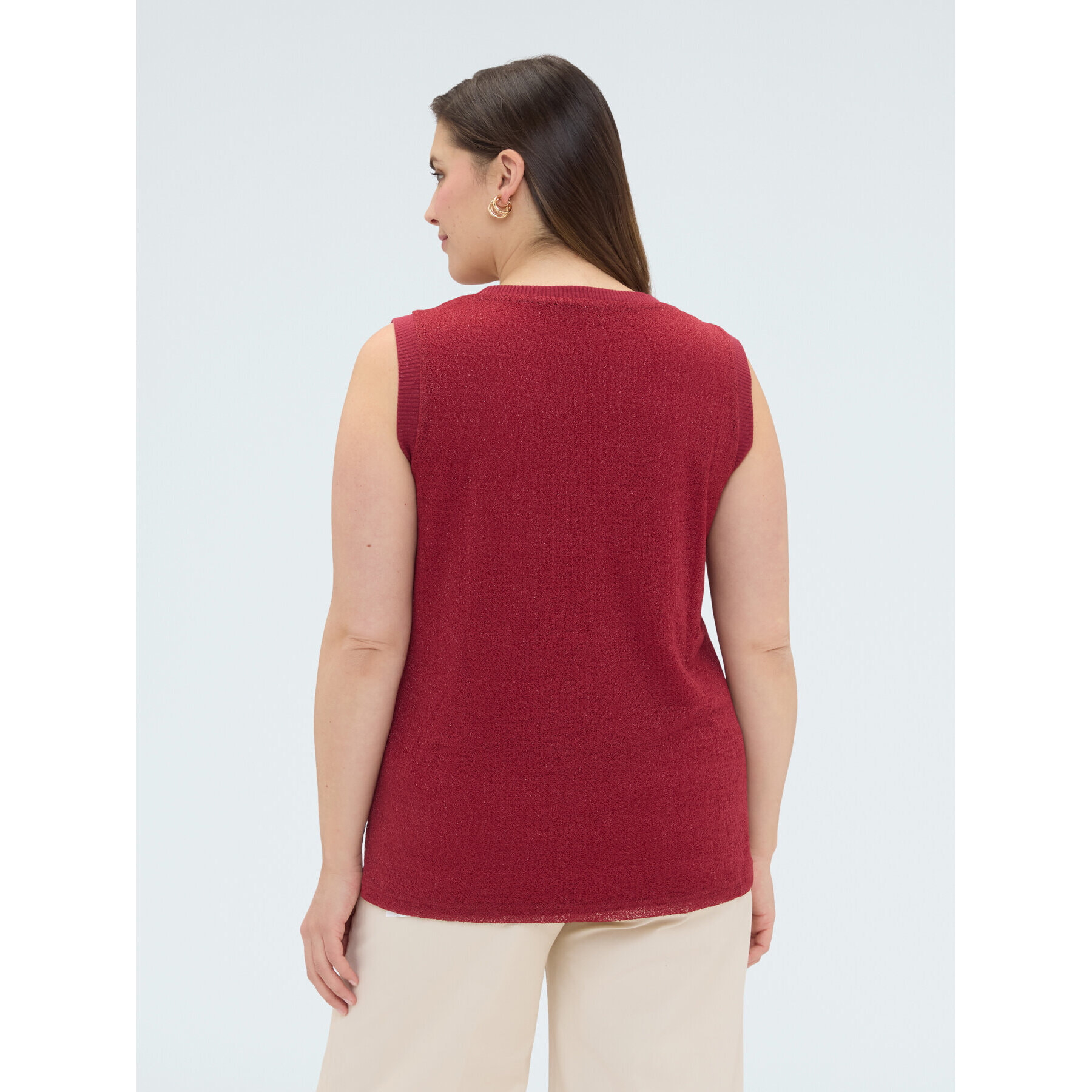 Fiorella Rubino - Top in jersey lurex - Rosso