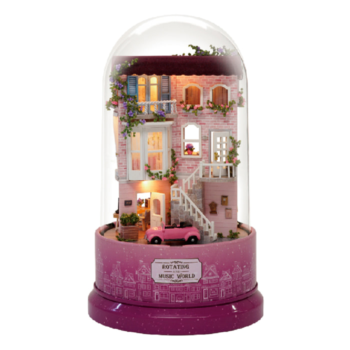 Trovare Casa. Modello 3D realistico con grande dettaglio, copertura antipolvere, luci a LED e base rotante con musica.