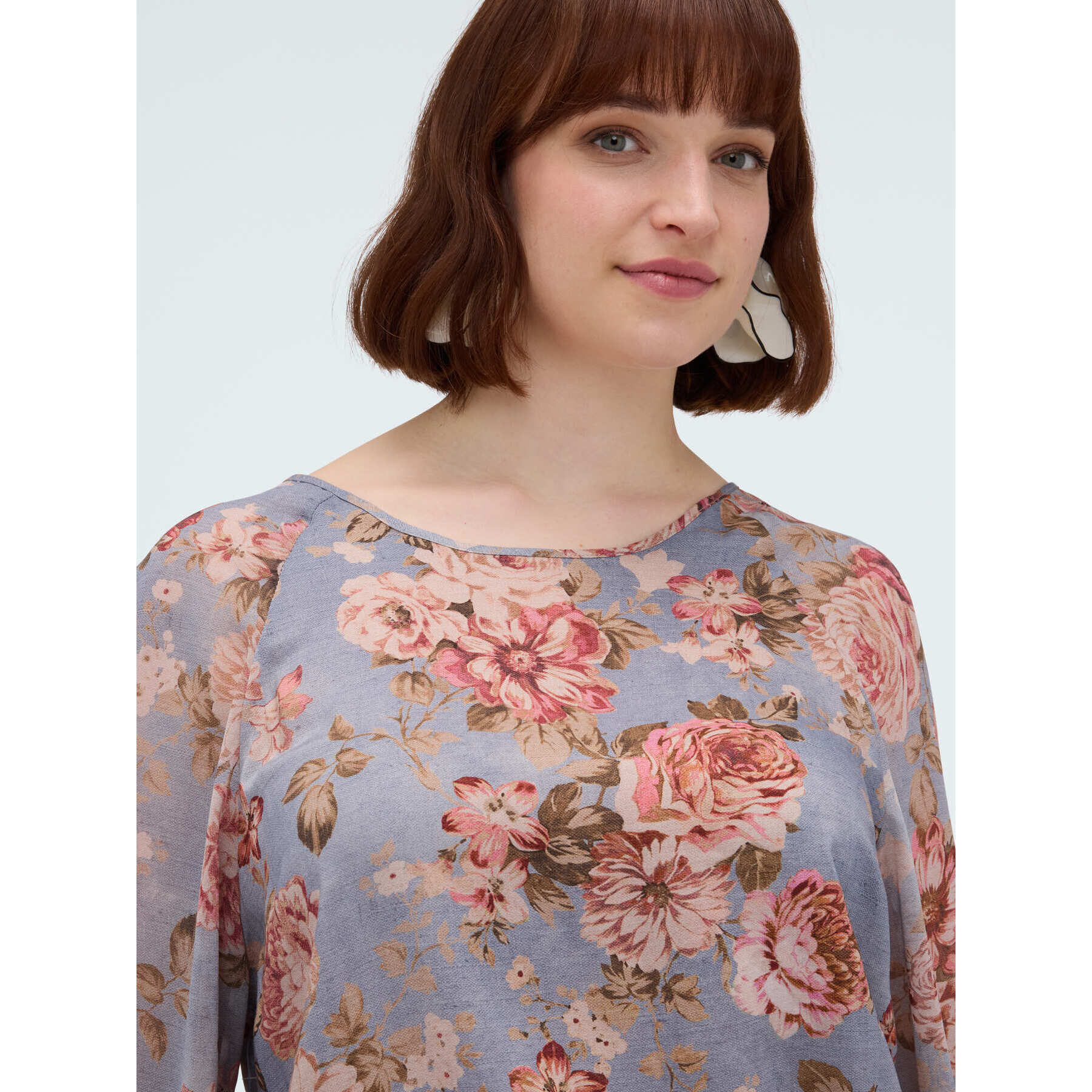 Fiorella Rubino - Blusa con estampado floral de viscosa - Light - blue