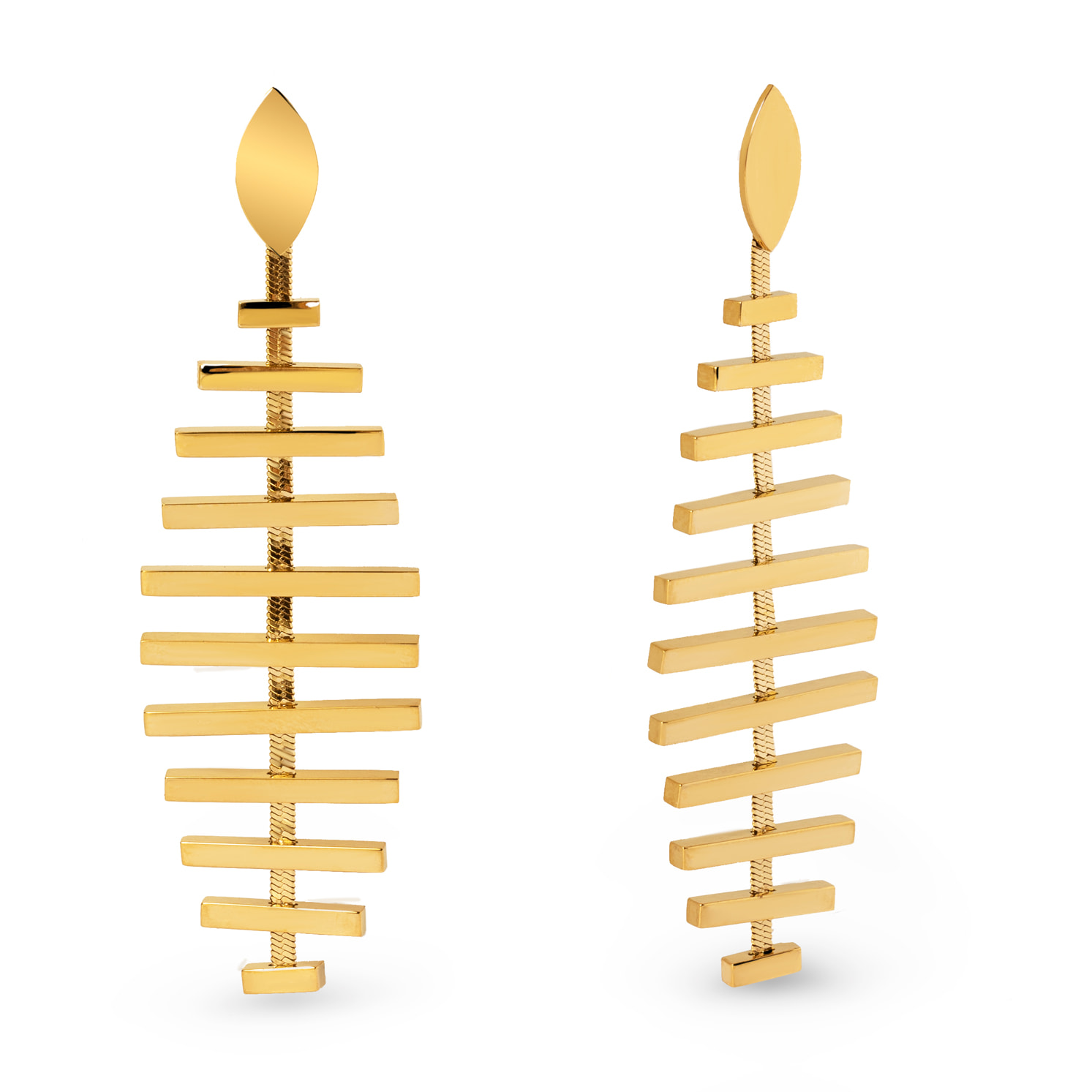 Pendientes Pacific Acero Baño Oro