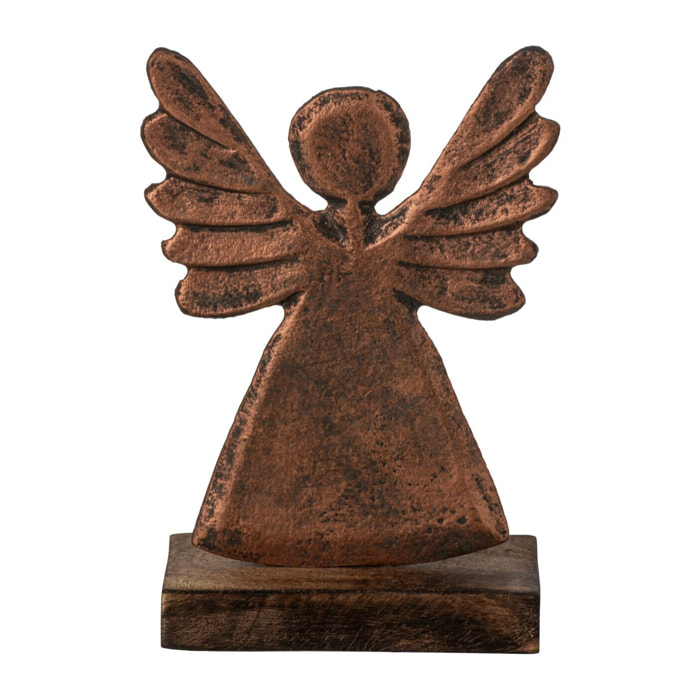J-Line Ange sur base - aluminium - cuivre/naturel - small
