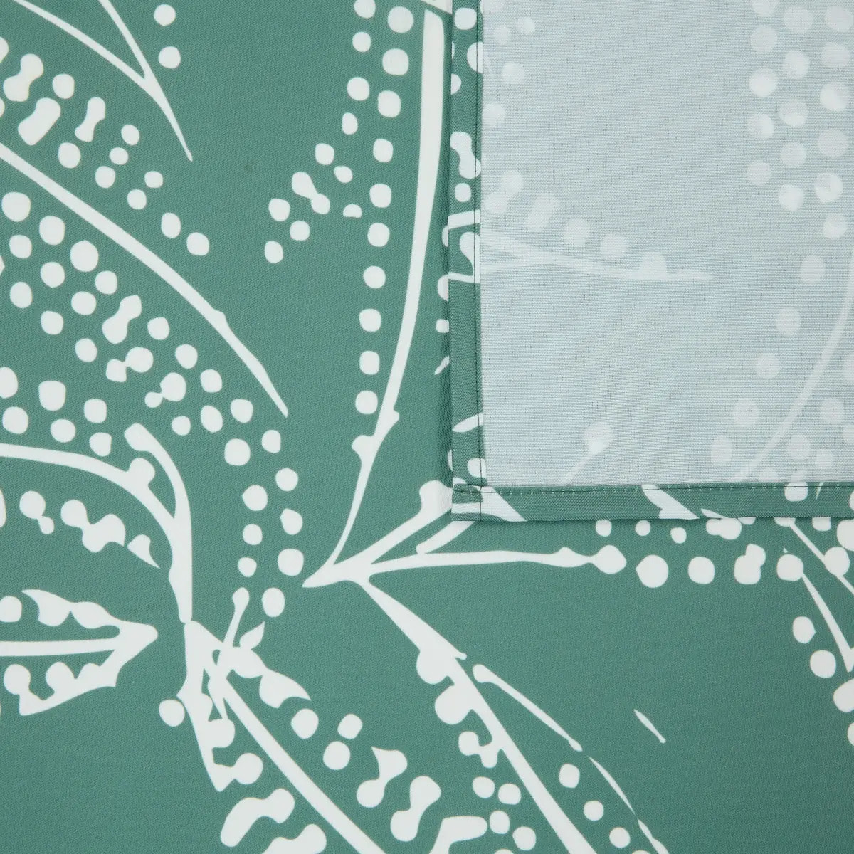 Nappe Tropical 240x140cm vert olive imprimé feuilles