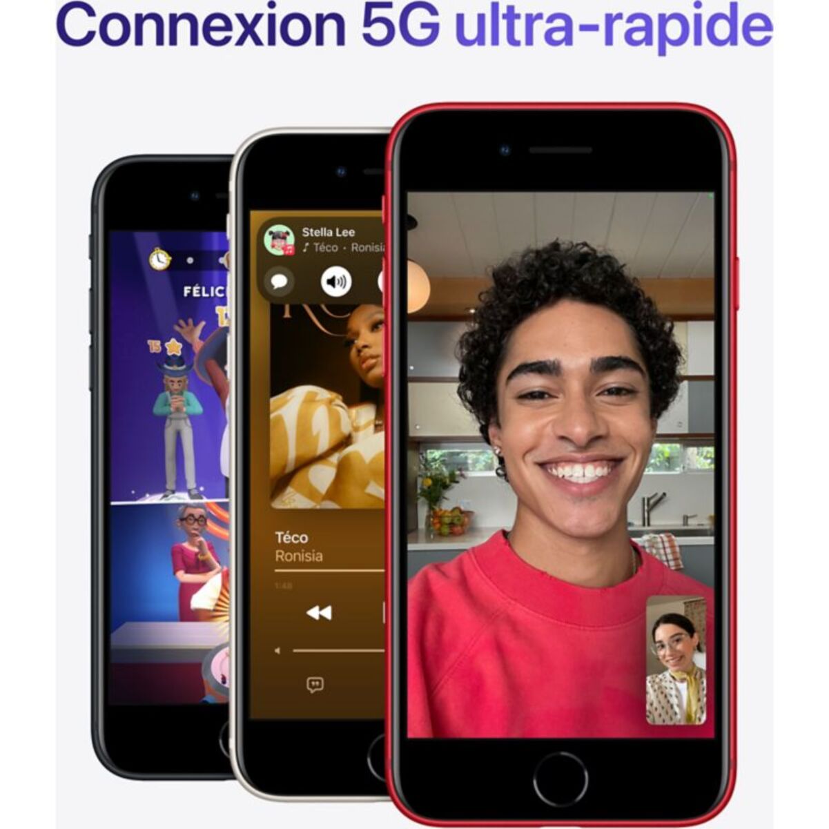 Smartphone APPLE iPhone SE Lumière Stellaire 64Go 5G