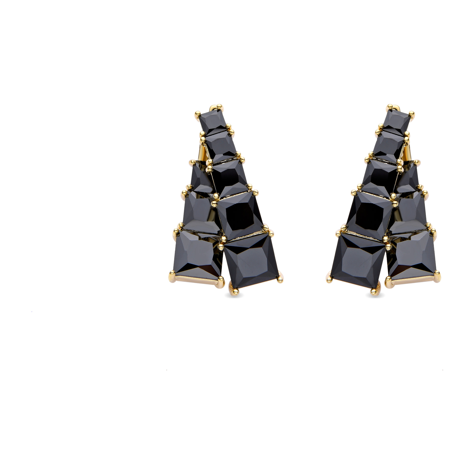 Pendientes acabados en oro amarillo de 18K
