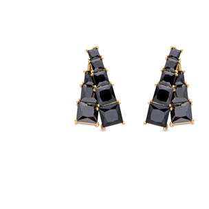 Pendientes acabados en oro amarillo de 18K