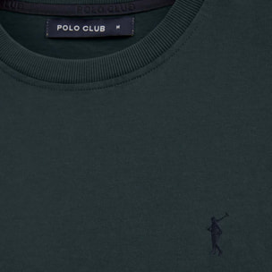 Camiseta azul marino de corte holgado y cuello redondo con logo Rigby Go