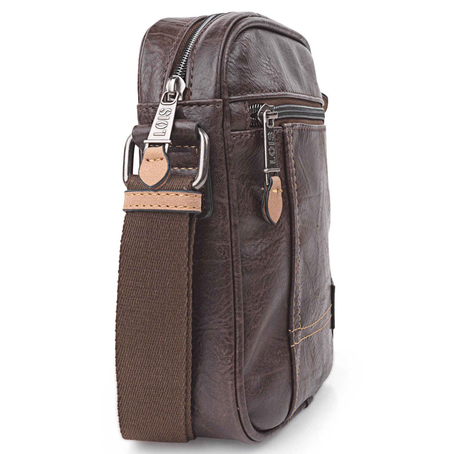 Bandolera Hombre Vegana Lois Warren Marron