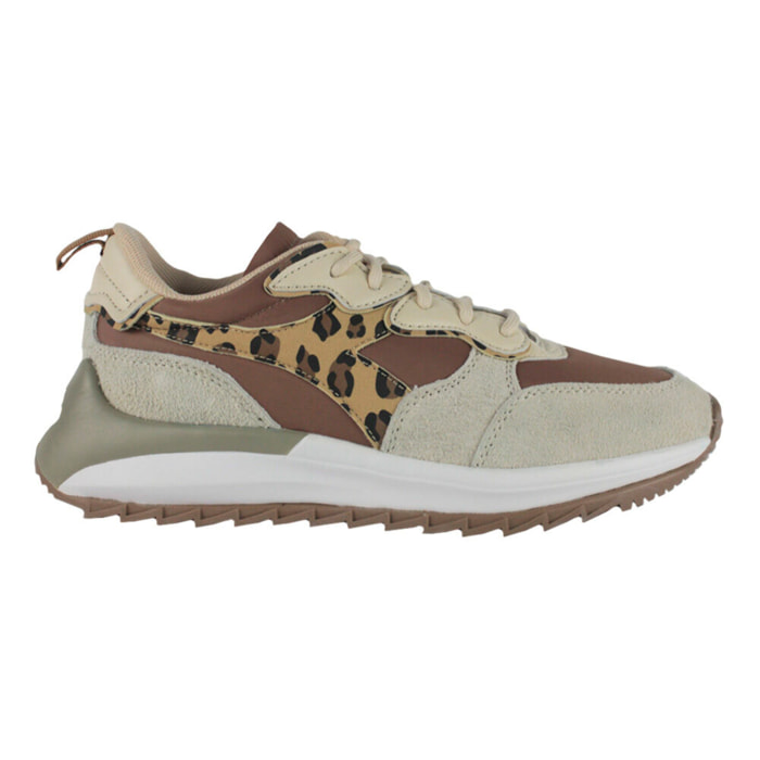 Zapatillas Sneaker para Mujer - DIADORA Jolly animalier 501.178617 01 C9995 Beaver fur/Parchment