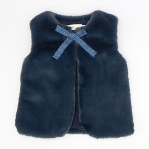 CHALECO PELO AZUL