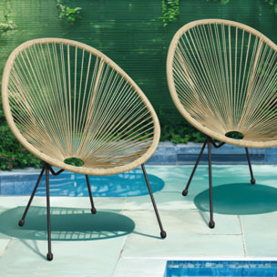 Set de 2 Chaises Beige - LIO