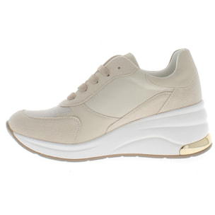 Armata di Mare Scarpe Donna Sneakers Casual Zeppa con Soletta in Memory Foam AMD S51H63 Beige Gold