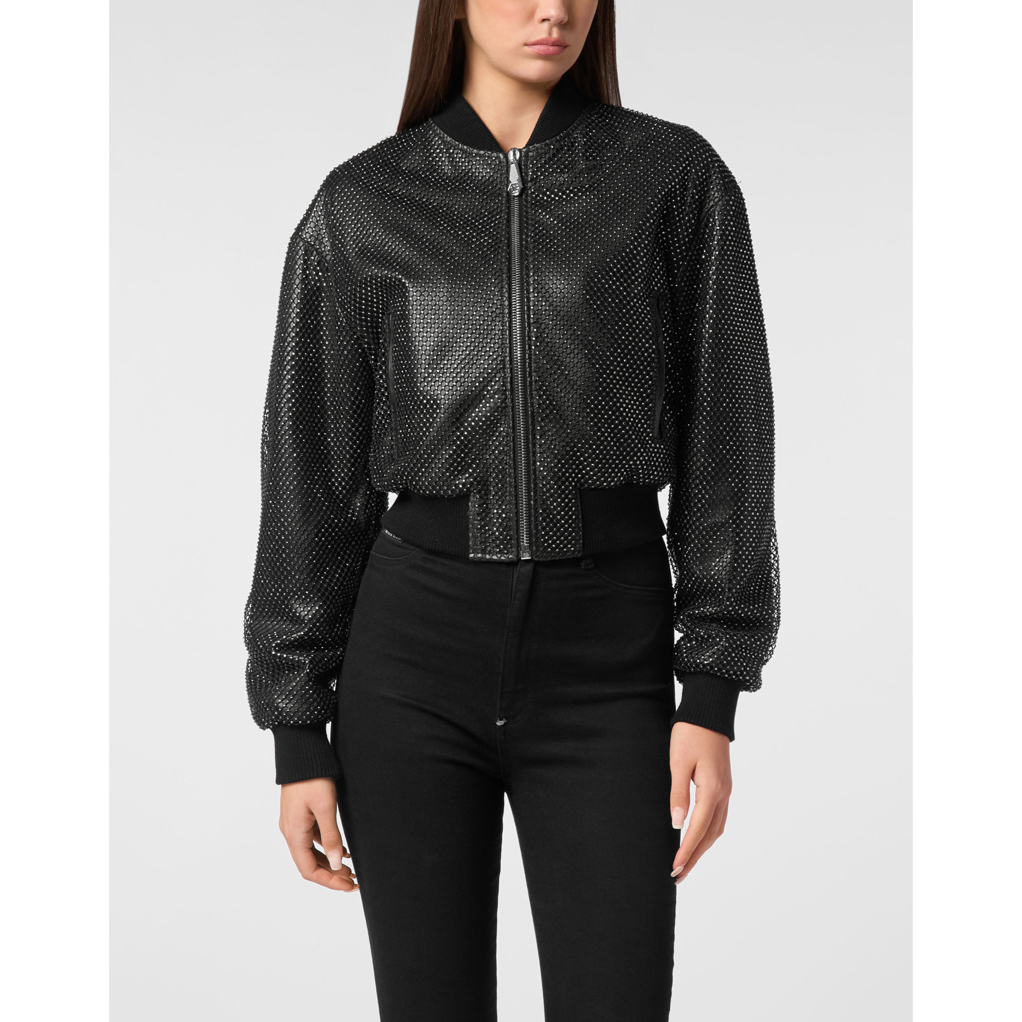 PHILIPP PLEIN Bomber de cuero