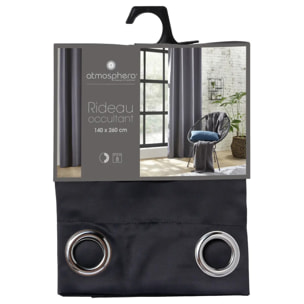 Rideau occultant gris ardoise 140x260cm