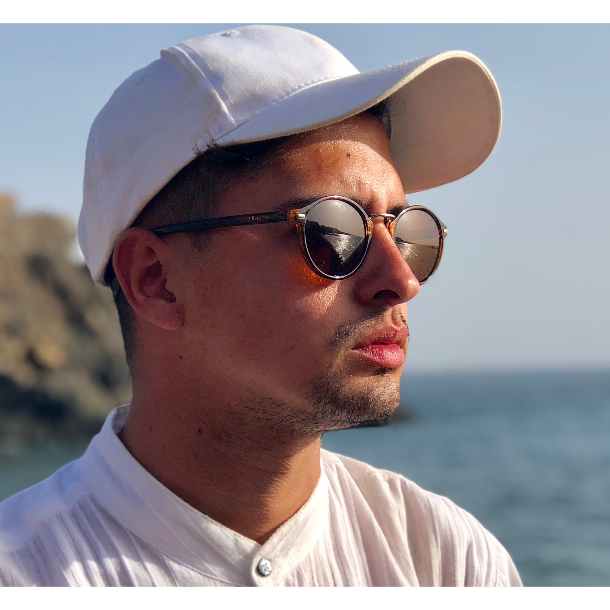 Gafas de sol OCEAN LILLE - De pc bisagra de metal / Dentro montura carey mate bisagra de metal lente marrón nariz de metal plateado brillante