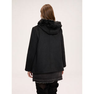Fiorella Rubino - Parka de lana con capucha - Negro