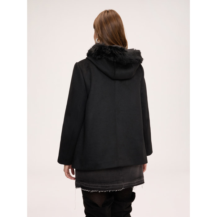 Fiorella Rubino - Parka de lana con capucha - Negro