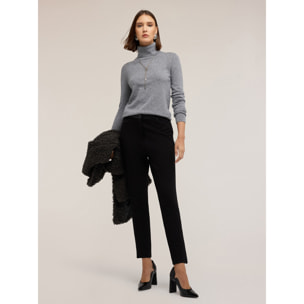 Motivi - Pantalones skinny en punto milano - Negro