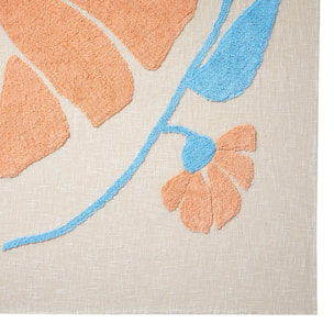Dessus de lit Fleurs sauvages 260x240xcm motif tufté coton