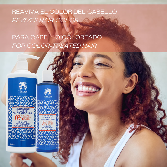 Valquer Champú Zero % potenciador del color y brillo para cabellos teñidos- 400 ml