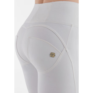 Pantaloni push up WR.UP® skinny vita alta con zip similpelle