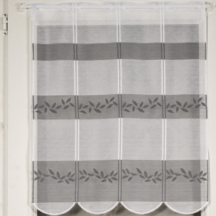 Brise bise en maille esprit feuillage - Gris clair