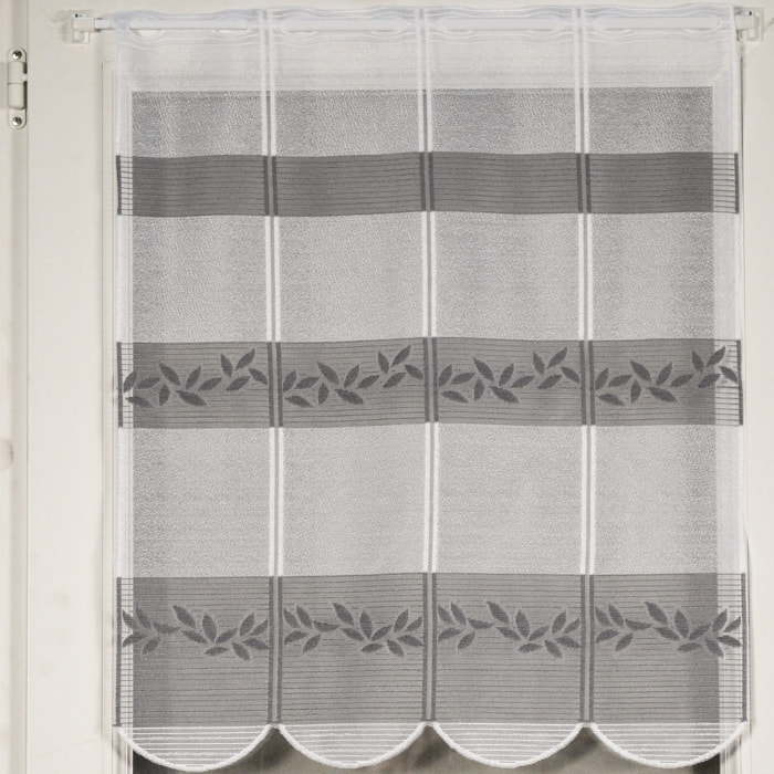 Brise bise en maille esprit feuillage - Gris clair