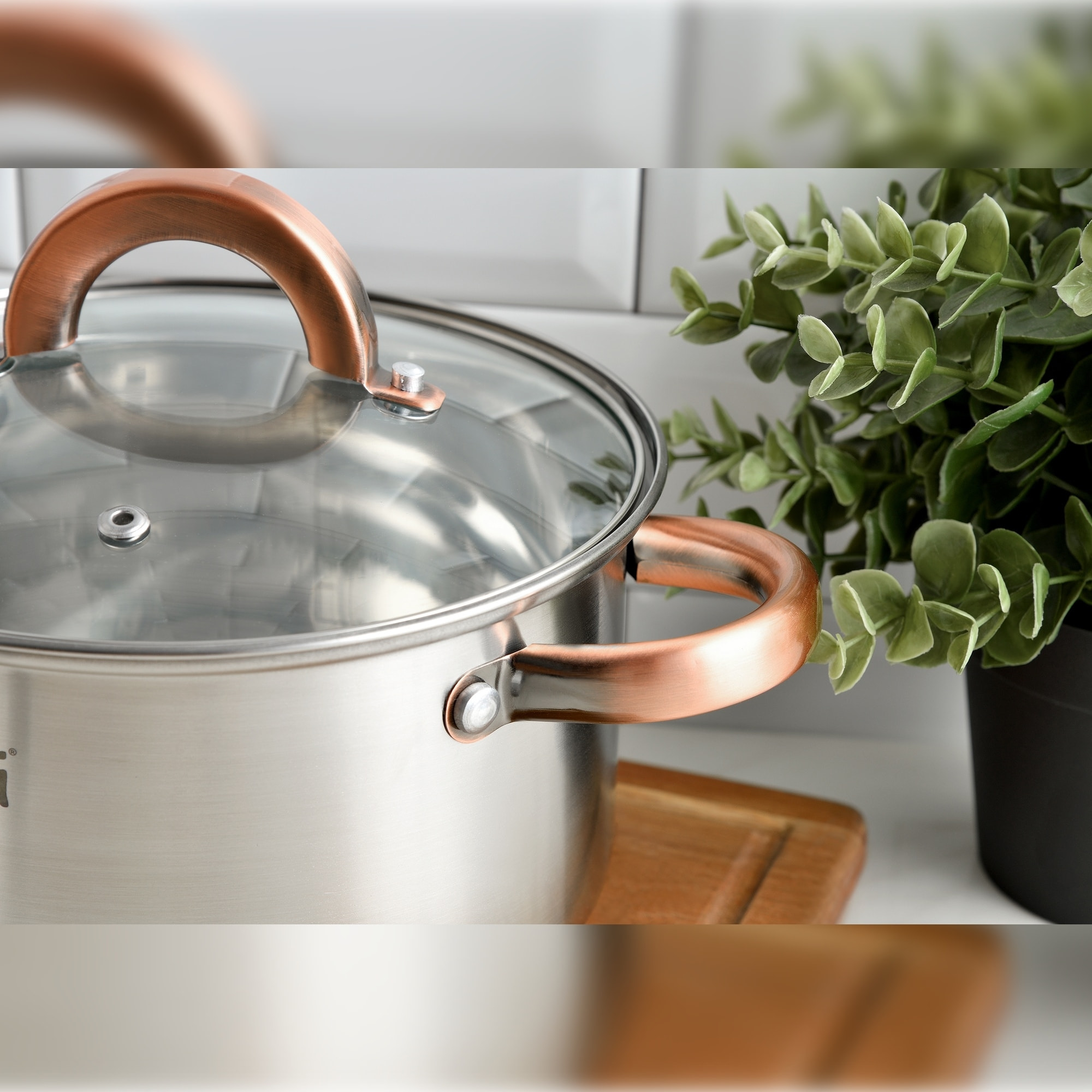 Juego de batería de cocina "onil" 5pc en acero inoxidable + set de 5 sartenes en aluminio prensado