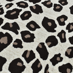 tapis salon fauve Beige et marron motif animalier