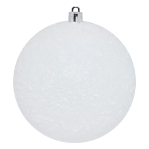 Lot de 4 boules D.10cm polystyrène recyclé blanc