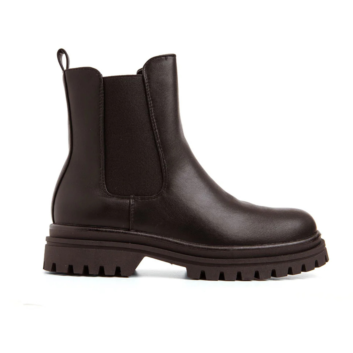 Biker con elastico laterale e fondo chunky - MARRONE