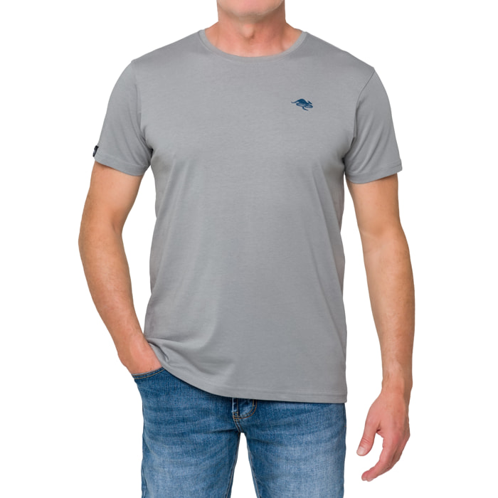 T-shirt in cotone 180 gr Hot Buttered Mistral grigio chiaro