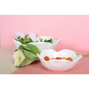 Lot de 6 Assiette creuse blanche en mélamine 17.5x17.5x5cm