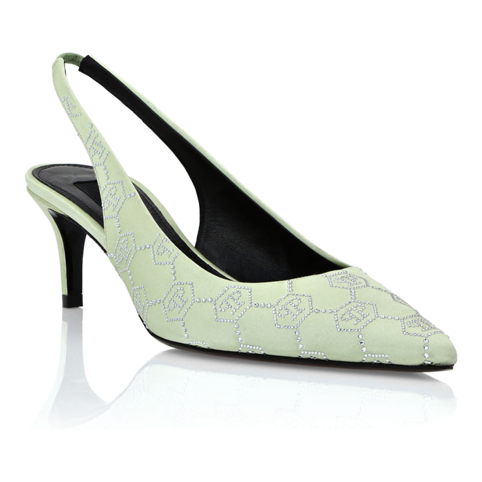 PHILIPP PLEIN Scarpe slingback MONOGRAM