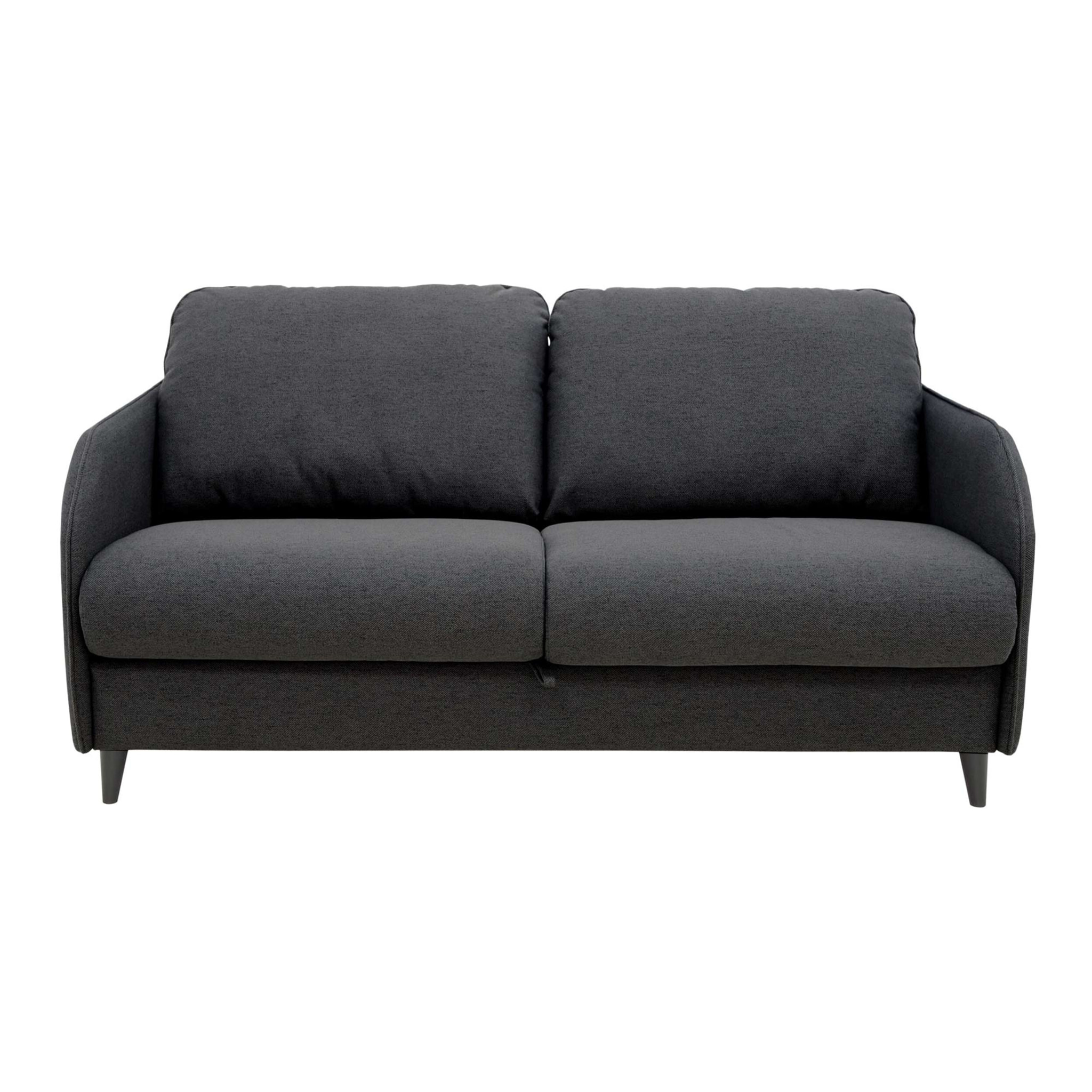 Cosmos - canapé 3 places convertible express couchage quotidien 140 cm matelas 11 cm en tissu - Gris Anthracite