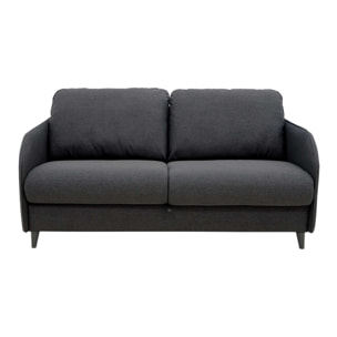 Cosmos - canapé 3 places convertible express couchage quotidien 140 cm matelas 11 cm en tissu - Gris Anthracite
