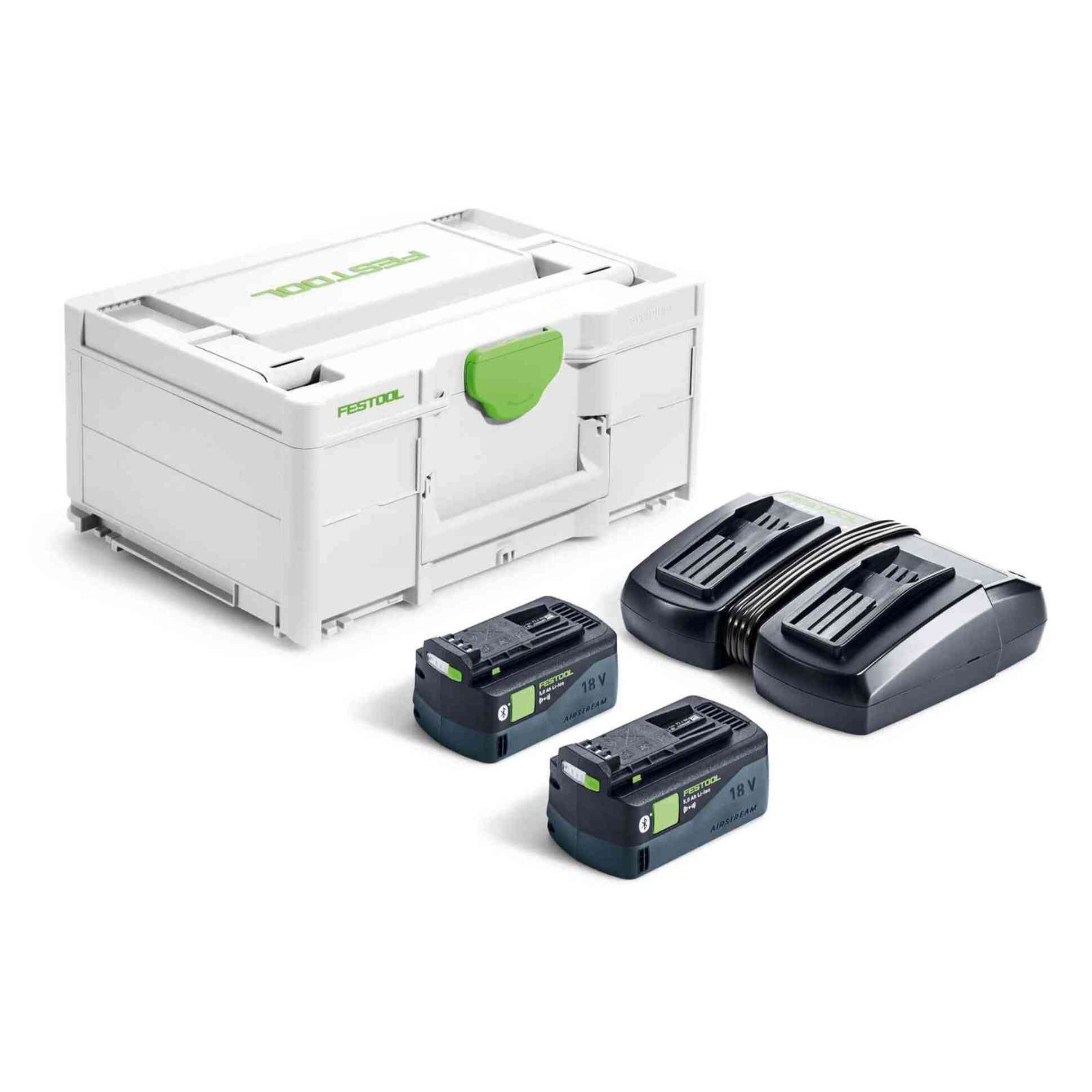 Set Énergie SYS 18V 2x5,0/TCL 6 DUO - FESTOOL - chargeur double - Systainer - 577707